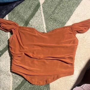Women's Rust Off-Shoulder Top